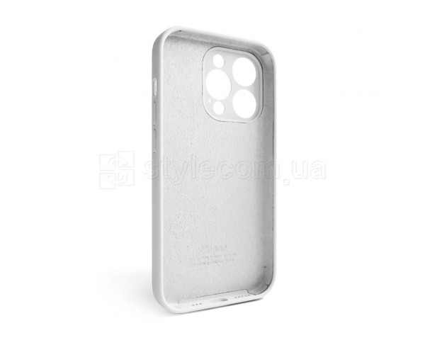 Чехол Full Silicone Case для Apple iPhone 15 Pro white (09) закрытая камера (без логотипа)