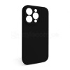 Чехол Full Silicone Case для Apple iPhone 15 Pro black (18) закрытая камера (без логотипа)