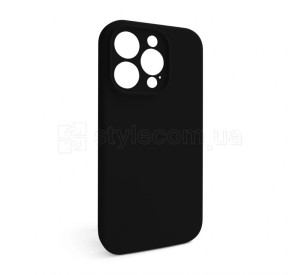 Чехол Full Silicone Case для Apple iPhone 15 Pro black (18) закрытая камера (без логотипа)