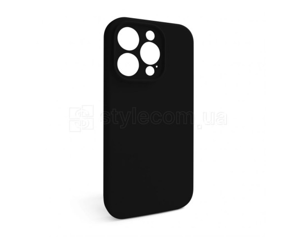 Чехол Full Silicone Case для Apple iPhone 15 Pro black (18) закрытая камера (без логотипа)