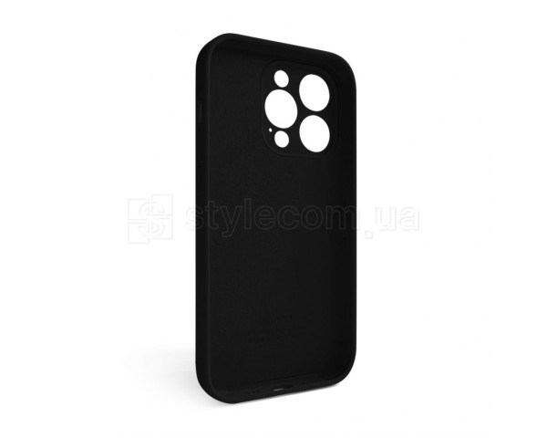 Чехол Full Silicone Case для Apple iPhone 15 Pro black (18) закрытая камера (без логотипа)