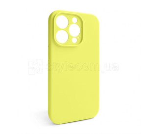 Чехол Full Silicone Case для Apple iPhone 15 Pro flash lime (41) закрытая камера (без логотипа)