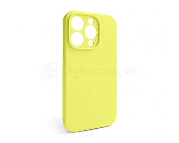 Чехол Full Silicone Case для Apple iPhone 15 Pro flash lime (41) закрытая камера (без логотипа)