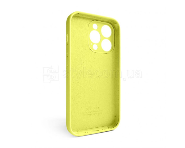 Чехол Full Silicone Case для Apple iPhone 15 Pro flash lime (41) закрытая камера (без логотипа)