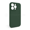 Чехол Full Silicone Case для Apple iPhone 15 Pro atrovirens green (54) закрытая камера (без логотипа)