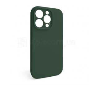 Чехол Full Silicone Case для Apple iPhone 15 Pro atrovirens green (54) закрытая камера (без логотипа)