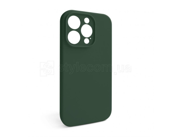 Чехол Full Silicone Case для Apple iPhone 15 Pro atrovirens green (54) закрытая камера (без логотипа)