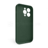 Чехол Full Silicone Case для Apple iPhone 15 Pro atrovirens green (54) закрытая камера (без логотипа)