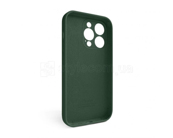 Чехол Full Silicone Case для Apple iPhone 15 Pro atrovirens green (54) закрытая камера (без логотипа)