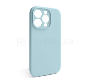 Чехол Full Silicone Case для Apple iPhone 15 Pro sky blue (58) закрытая камера (без логотипа)