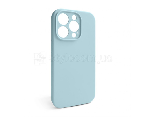 Чехол Full Silicone Case для Apple iPhone 15 Pro sky blue (58) закрытая камера (без логотипа)