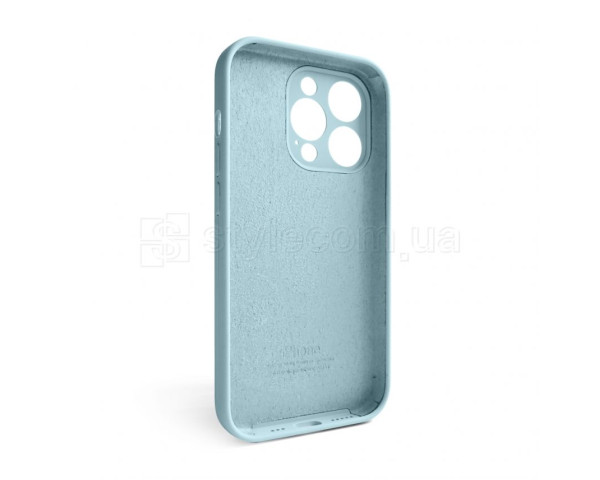 Чехол Full Silicone Case для Apple iPhone 15 Pro sky blue (58) закрытая камера (без логотипа)
