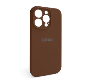Чохол Full Silicone Case для Apple iPhone 15 Pro dark brown (75) закрита камера