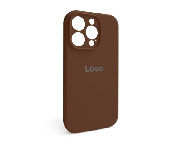 Чохол Full Silicone Case для Apple iPhone 15 Pro dark brown (75) закрита камера