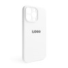 Чохол Full Silicone Case для Apple iPhone 15 Pro Max white (09) закрита камера