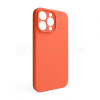 Чехол Full Silicone Case для Apple iPhone 15 Pro Max orange (13) закрытая камера (без логотипа)