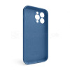 Чехол Full Silicone Case для Apple iPhone 15 Pro Max navy blue (20) закрытая камера (без логотипа)