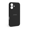 Чохол Full Silicone Case для Apple iPhone 16 black (18) закрита камера