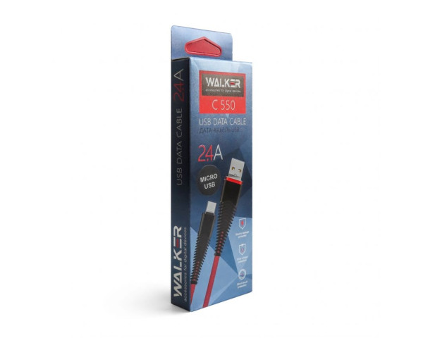 Кабель USB WALKER C550 Micro red