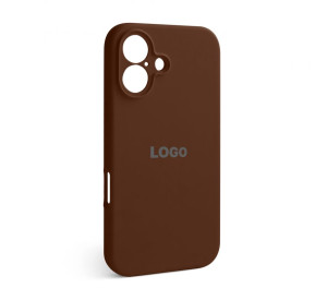 Чохол Full Silicone Case для Apple iPhone 16 dark brown (75) закрита камера