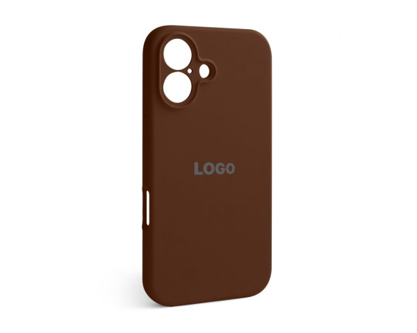 Чохол Full Silicone Case для Apple iPhone 16 dark brown (75) закрита камера