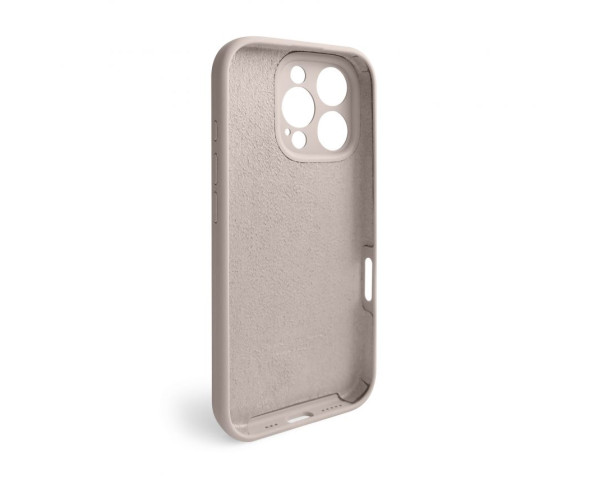 Чехол Full Silicone Case для Apple iPhone 16 Pro grey pink (73) закрытая камера