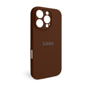 Чохол Full Silicone Case для Apple iPhone 16 Pro dark brown (75) закрита камера
