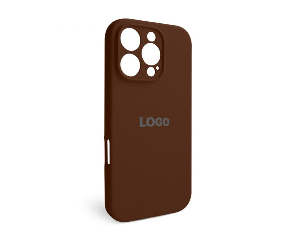 Чохол Full Silicone Case для Apple iPhone 16 Pro dark brown (75) закрита камера