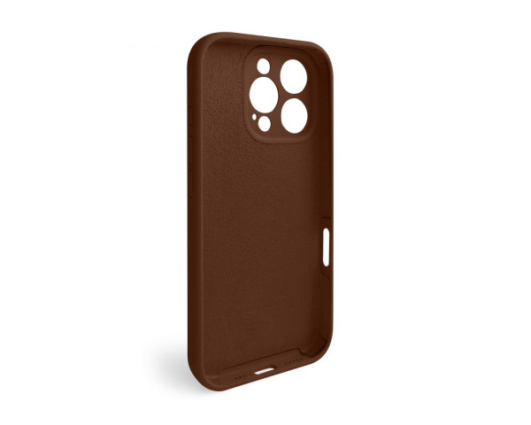 Чохол Full Silicone Case для Apple iPhone 16 Pro dark brown (75) закрита камера