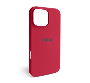 Чехол Full Silicone Case для Apple iPhone 16 Pro Max rose red (37)