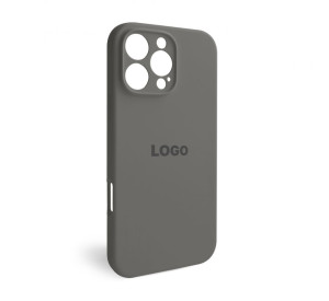 Чехол Full Silicone Case для Apple iPhone 16 Pro Max titanium grey (74) закрытая камера