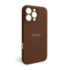 Чохол Full Silicone Case для Apple iPhone 16 Pro Max dark brown (75) закрита камера