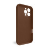 Чохол Full Silicone Case для Apple iPhone 16 Pro Max dark brown (75) закрита камера
