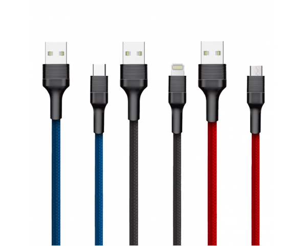 Кабель USB WALKER C575 Lightning black