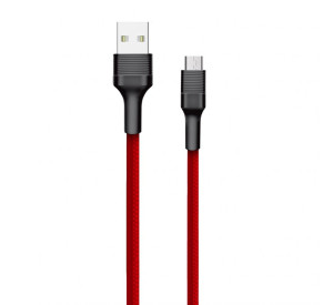Кабель USB WALKER C575 Micro red