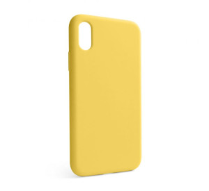 Чохол Full Silicone Case для Apple iPhone X, Xs yellow (04) (без логотипу)