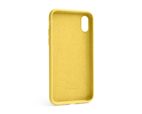 Чехол Full Silicone Case для Apple iPhone X, Xs yellow (04) (без логотипа)