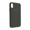 Чехол Full Silicone Case для Apple iPhone X, Xs dark olive (35)