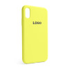 Чохол Full Silicone Case для Apple iPhone X, Xs flash lime (41)