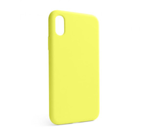 Чохол Full Silicone Case для Apple iPhone X, Xs flash lime (41) (без логотипу)