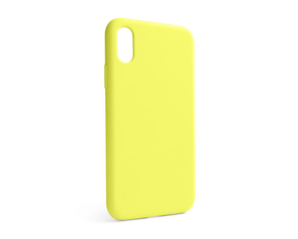 Чохол Full Silicone Case для Apple iPhone X, Xs flash lime (41) (без логотипу)