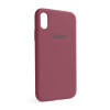 Чохол Full Silicone Case для Apple iPhone X, Xs maroon (42)