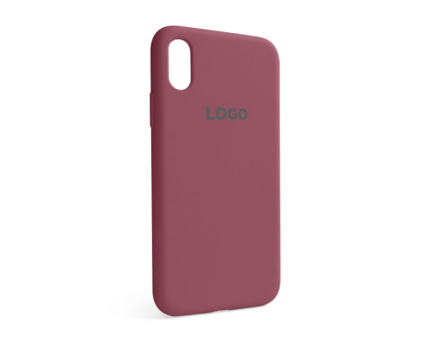 Чохол Full Silicone Case для Apple iPhone X, Xs maroon (42)