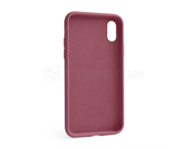 Чохол Full Silicone Case для Apple iPhone X, Xs maroon (42)