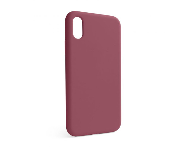 Чехол Full Silicone Case для Apple iPhone X, Xs maroon (42) (без логотипа)