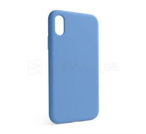 Чохол Full Silicone Case для Apple iPhone X, Xs cornflower (53) (без логотипу)