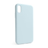 Чехол Full Silicone Case для Apple iPhone X, Xs sky blue (58) (без логотипа)