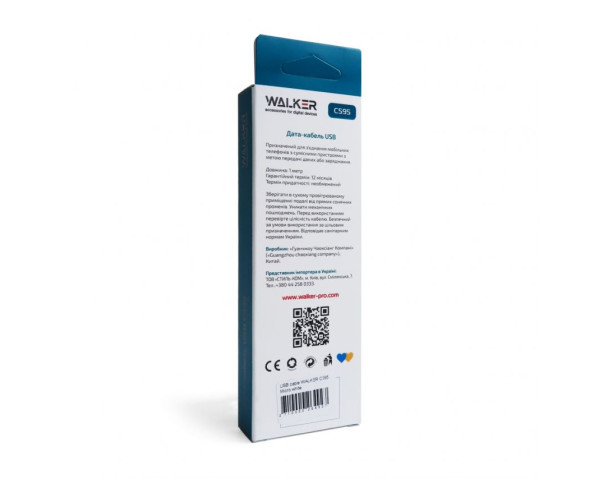 Кабель USB WALKER C595 Micro black