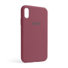 Чехол Full Silicone Case для Apple iPhone Xr maroon (42)