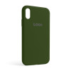 Чехол Full Silicone Case для Apple iPhone Xr army green (45)